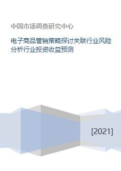 电子商品营销策略探讨关联行业风险分析行业投资收益预测